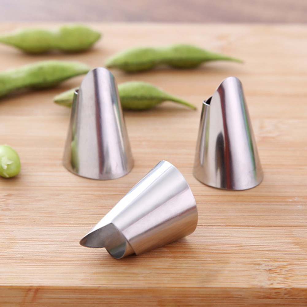 1 Uds protección para dedo mano Protector de cuchillo dedo herramienta de protección de acero inoxidable herramientas de cocina