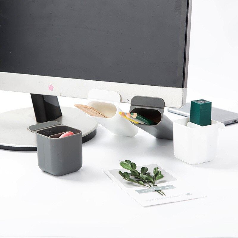 Hoshen Creatieve Cement Pen Houder, Geometrische Vorm Potlood En Borstel Houder, Desktop Illustratie Fles Decoratie, Cement Wit