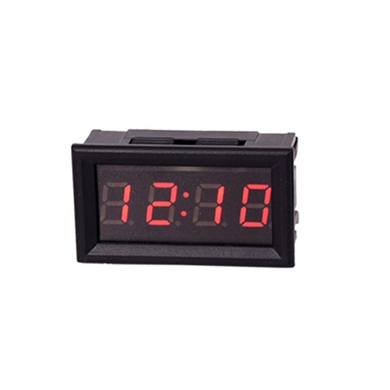 Red LED DIY Vehicle Electronic Clock KIT Car Motorcycle Timer LED Digital Display Power-off Memory Function DC4.5-30V: Red