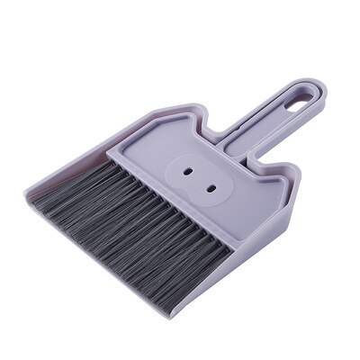 Small Bump Broom Set Plastic Handful Home Student Desktop Broom Cleaning Small Broom Bump Mini Combination: Light Ash
