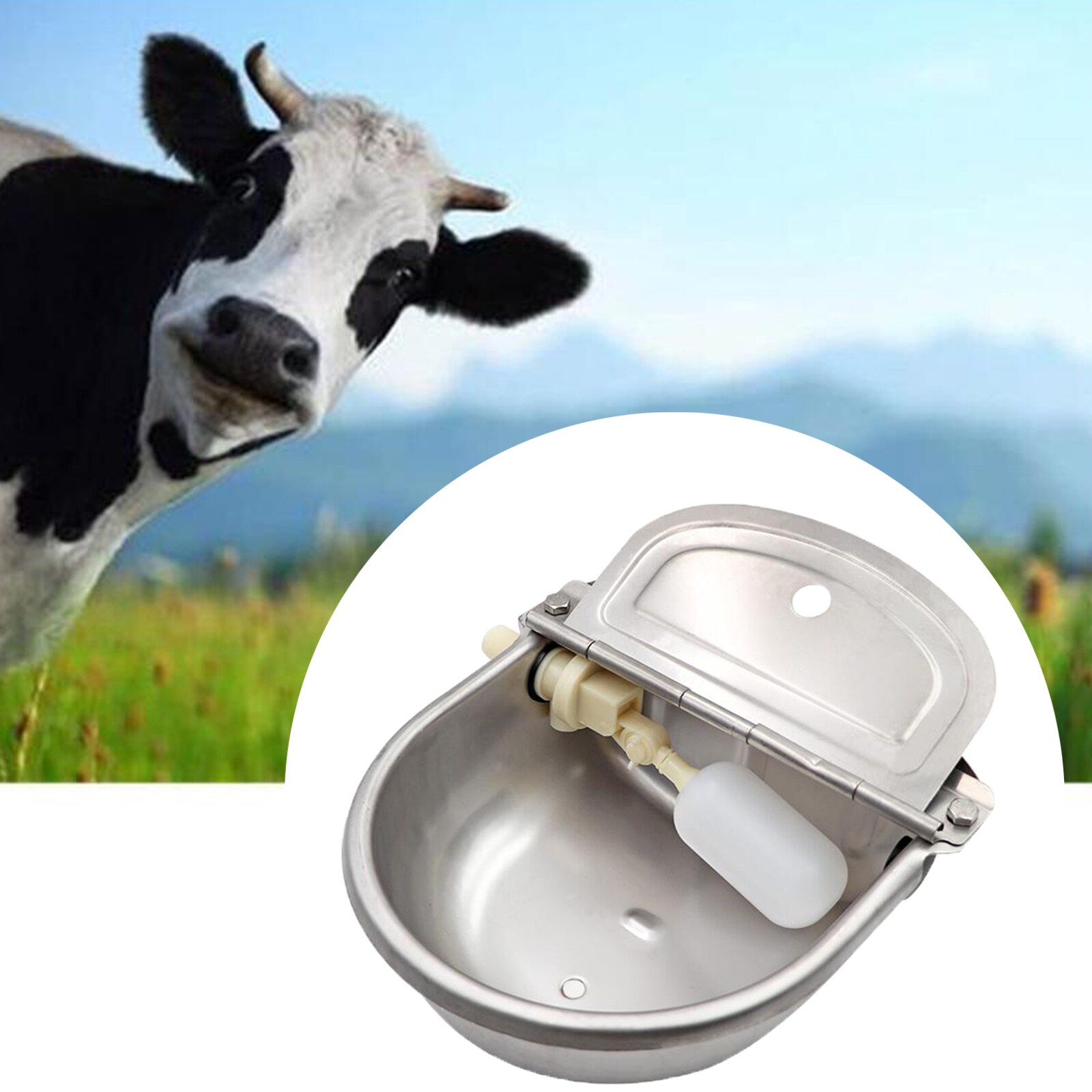 Auto Bowls Feed Cow Cattle Animals Livestocks Waterer Pet Drinker Feeder