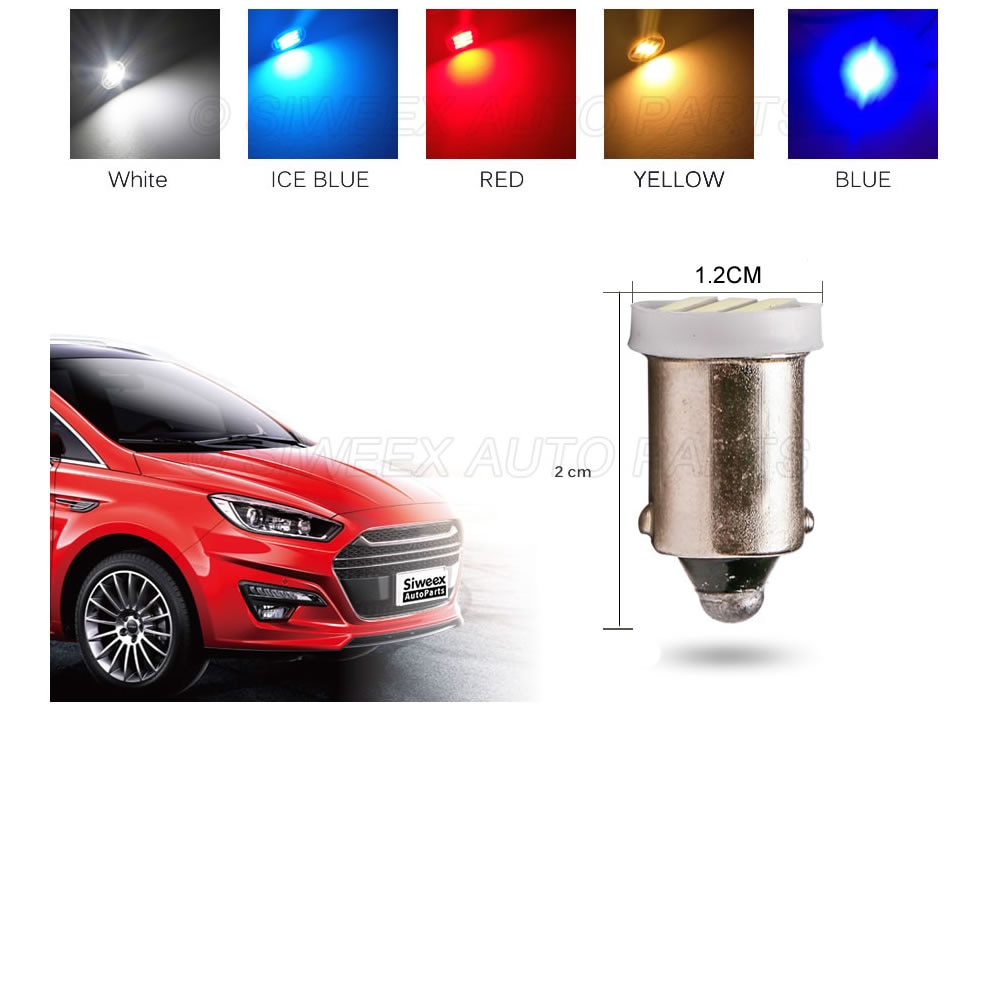 High Power 2pcs 12V auto Car Interior LED Clearance Light BA9S T4W 3 SMD 1W White Auto Backup Reserve Bulb styling lamp bulb sig