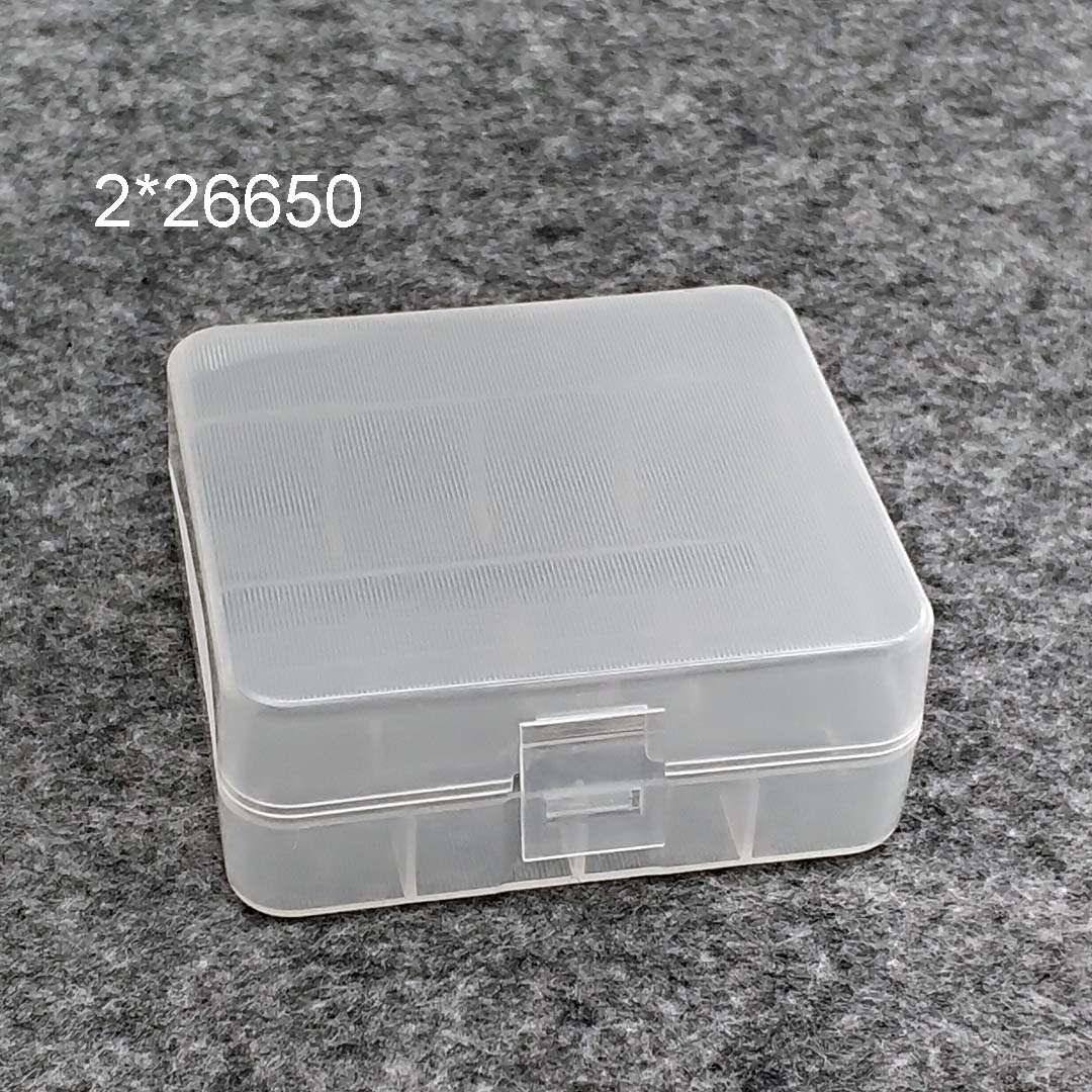 Durable 26650 18650 Battery Storage Box Hard Case Holder For 2/4 18650 4x AA 4xAAA Rechargeable Battery Power Bank Plastic Cases: 2-26650