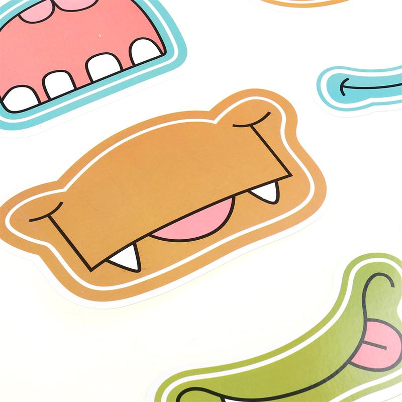 6 stuks grappige cartoon foto-rekwisieten met stokbaard snor gezicht fotohokje poseerrekwisieten voor feest bruiloft