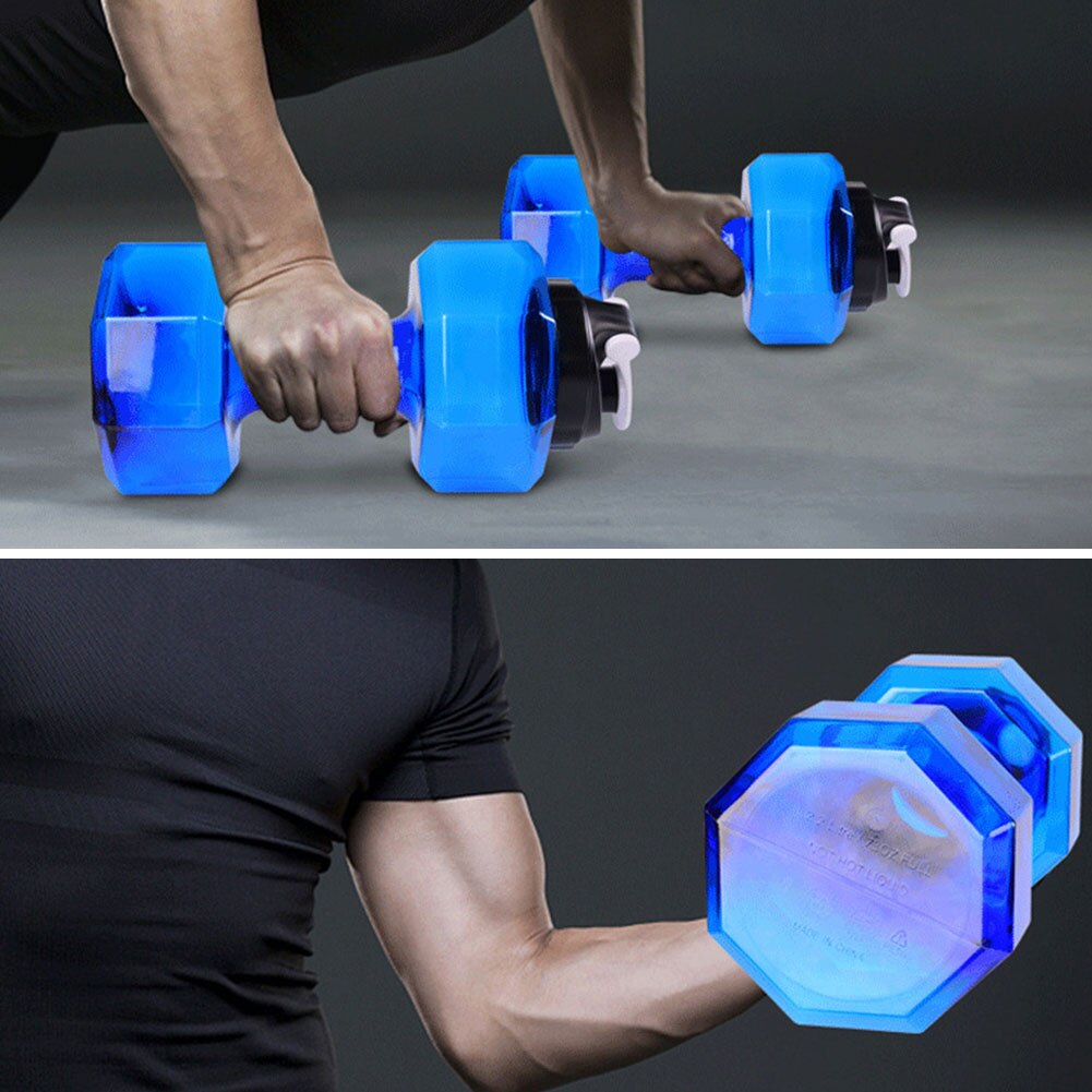 2.5kg de fitness água-cheia haltere equipamentos de fitness treinamento braço muscular fitness conveniente injeção de água ejercicio en casa