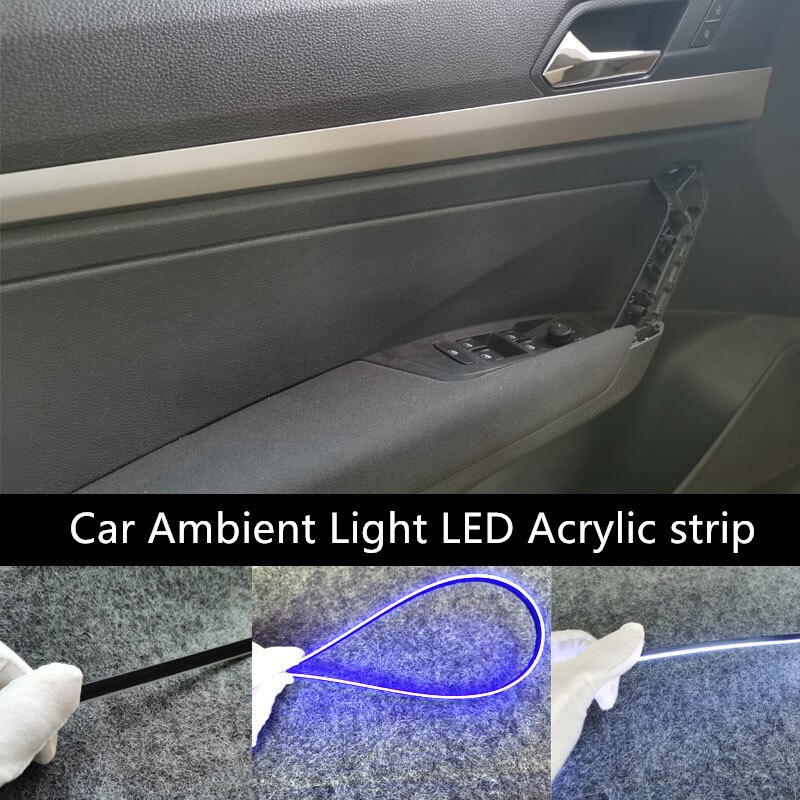 Car Interior Ambience Lamp LED Acrylic Optical Fiber Strip
