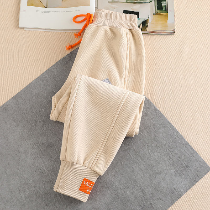 Nuevos pantalones de chándal grises para mujer, ropa de calle holgada de otoño e invierno, pantalones deportivos de gran tamaño, pantalones gruesos negros de invierno, pantalones de calle: XS / Azul