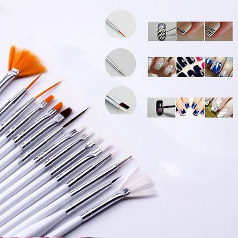 Juego de pinceles de maquillaje para uñas, juego de 15 unidades de pinceles de diamante para uñas, pluma de inmersión, Pluma de terapia de luz, conjunto de herramientas para manicura y belleza
