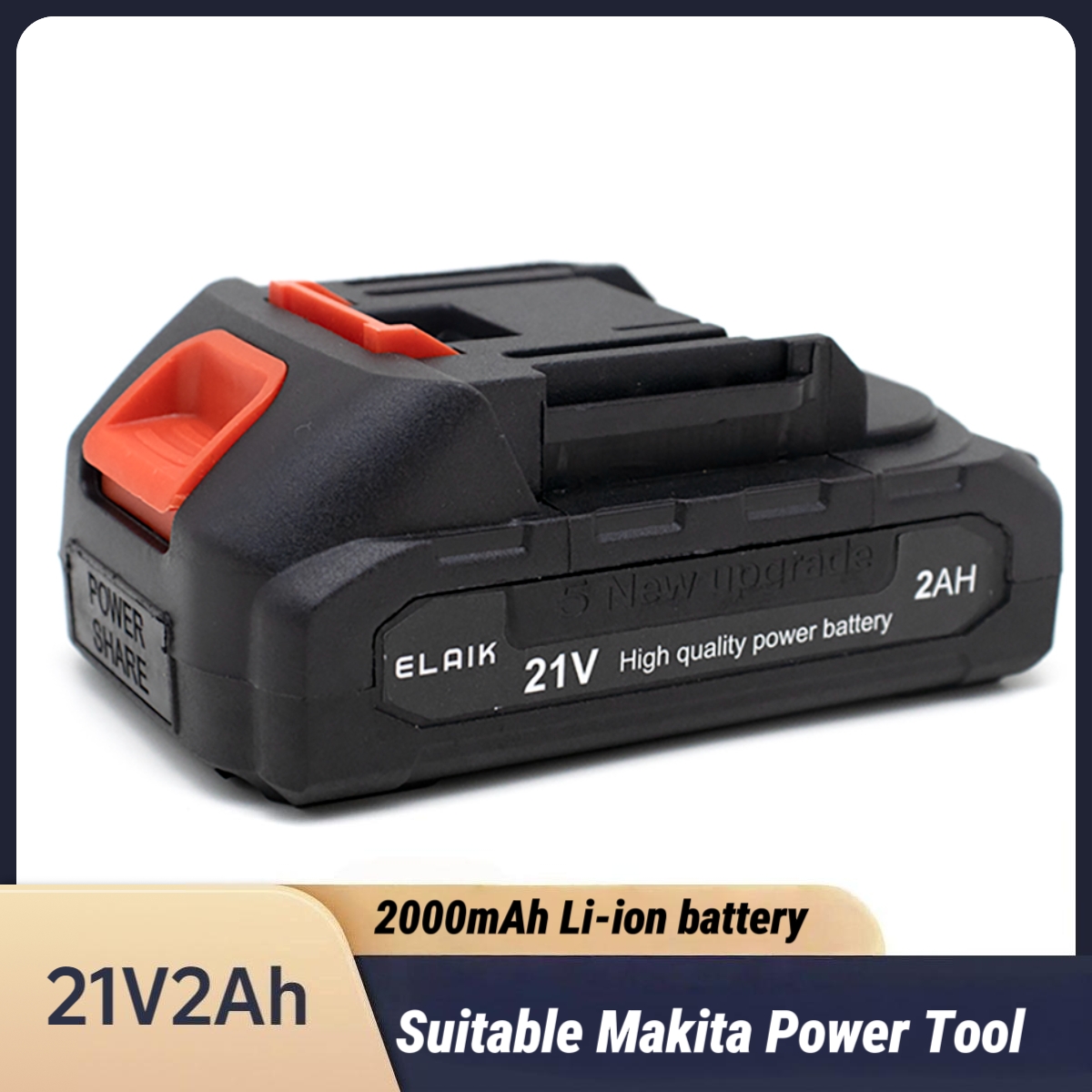 Makita 21V 2.0A Rechargeable Lithium Ion Battery High Capacity Cordless Electric Power Tool Battery Suitable Makita Power Tool