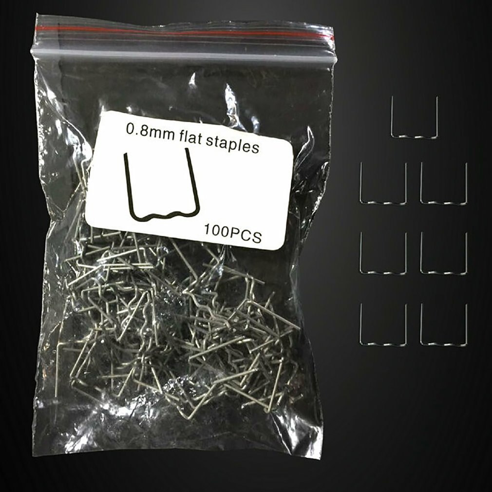 100pcs Automobile Plastic Bumper Welding Machine Repair Nails 0.8mm Stainless Steel Durable Repair Nails Machine Melt Weldin