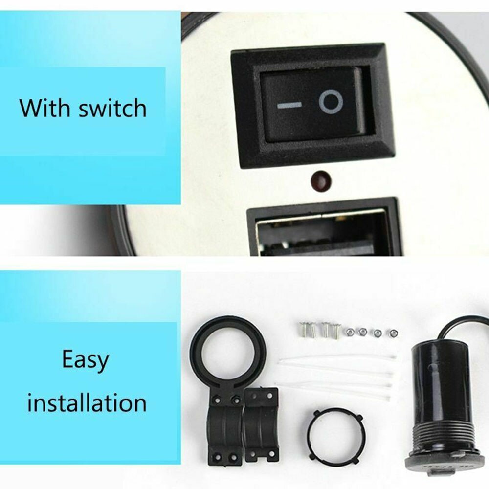 Waterproof Motorcycle charger Replacement Electric Vehicle USB 12V Accessories