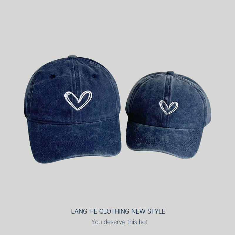 Family Matching Soft Washed Cotton Baseball Caps Korean Style Casual Autumn Winter Outdoor Hats for Men Women And Children: XS / Dark Grey