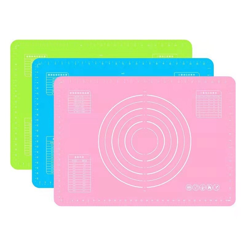 Multi-size Food Grade Silicone Kneading Pad, Baking Silicone Pad, Thickened Scaled Heat Insulation Chopping Board and Dough Pad