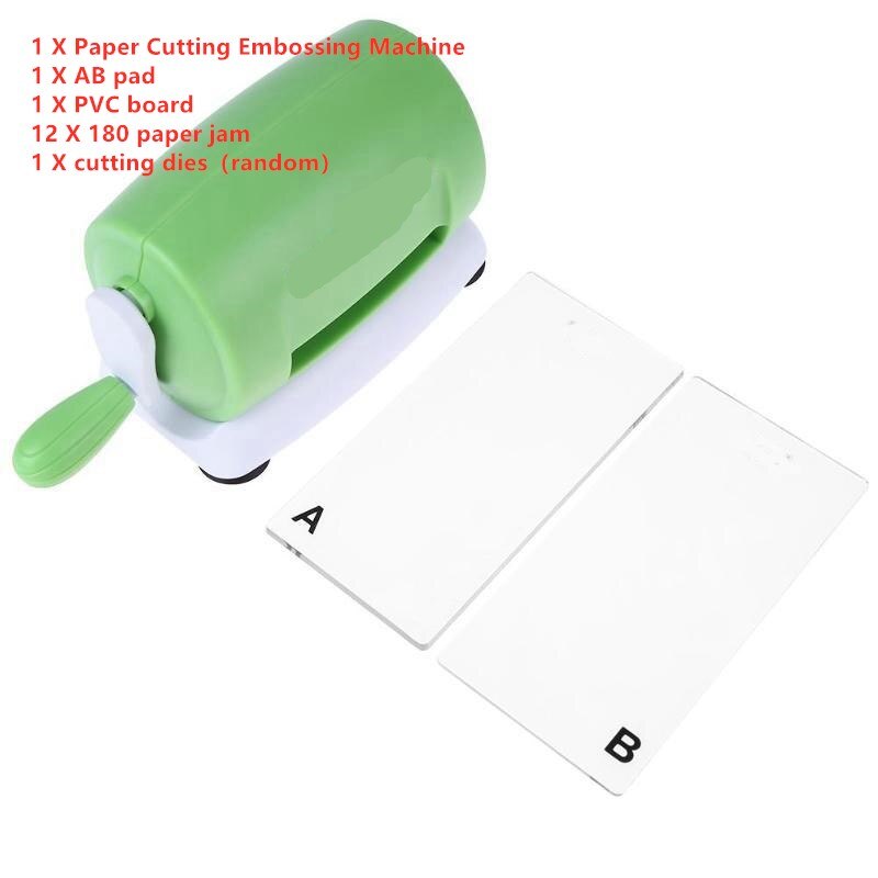 Hand Schneiden Stirbt Briefmarken Präge Maschine DIY Sterben-schneiden Maschinen für Scrapbooking Album Papier Handwerk Haushalt Schablone Cutter Werkzeug: Grün Gruppe