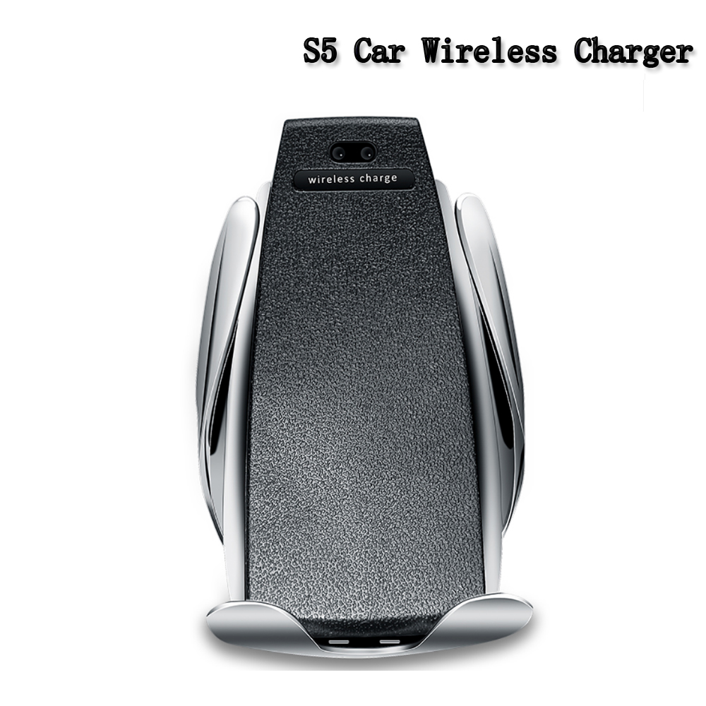 Qi Wireless Car Charger 10W Snel Opladen Houder Compatibel Automatische Spannen Snel Opladen Telefoon Houder Mount Voor Smart Telefoon: S5