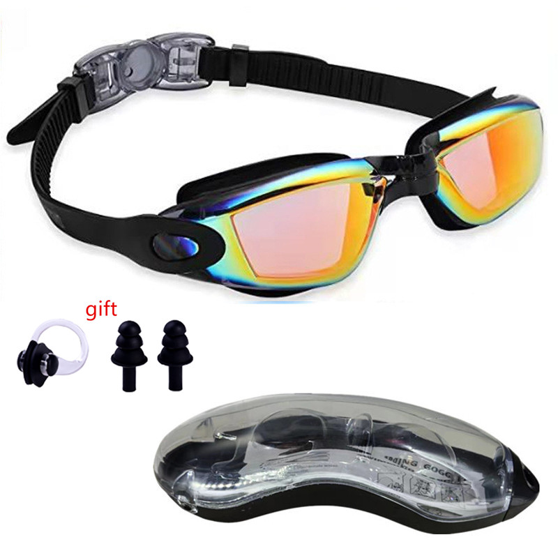 ARENA Kein Auslaufen, Anti-Beschlag, vollständiger Schutz, HD-Schwimmbrille, für Herren und Damen, verstellbare, auslaufsichere Schwimmbrille für Erwachsene: Blau