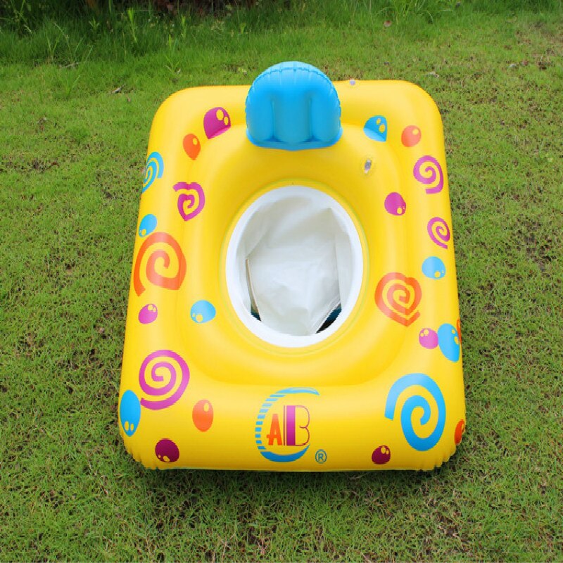 Sommar baby simring baby armhåla ring baby sittande ring flytande ring baby sätesring livboj 0- 3 år gammal 0.3 sporter: Fyrkantig cirkel gul