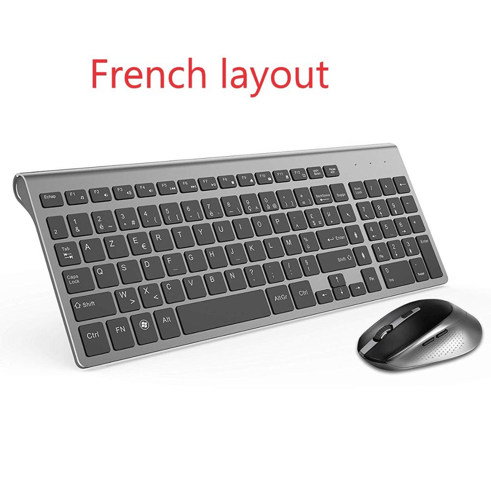 Frans toetsenbord draadloze muis azerty geschikt voor game-pc-speler IMAC TV Frans toetsenbord muis draadloos spel toetsenbord
