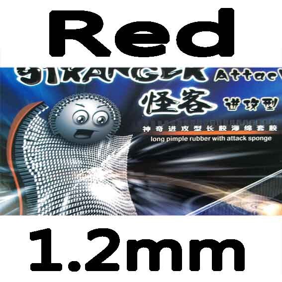 KTL Stranger Attack Long Pips-out Table Tennis PingPong Rubber: Red 1.2mm
