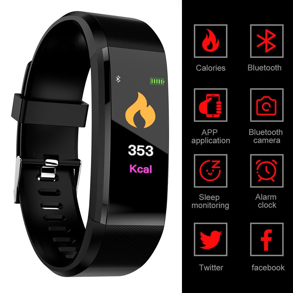 Fitness Tracker Sport Smart Uhr Mit Blutdruck Herz Rate Armband Bildschirm Smart Elektronik Armband Uhr