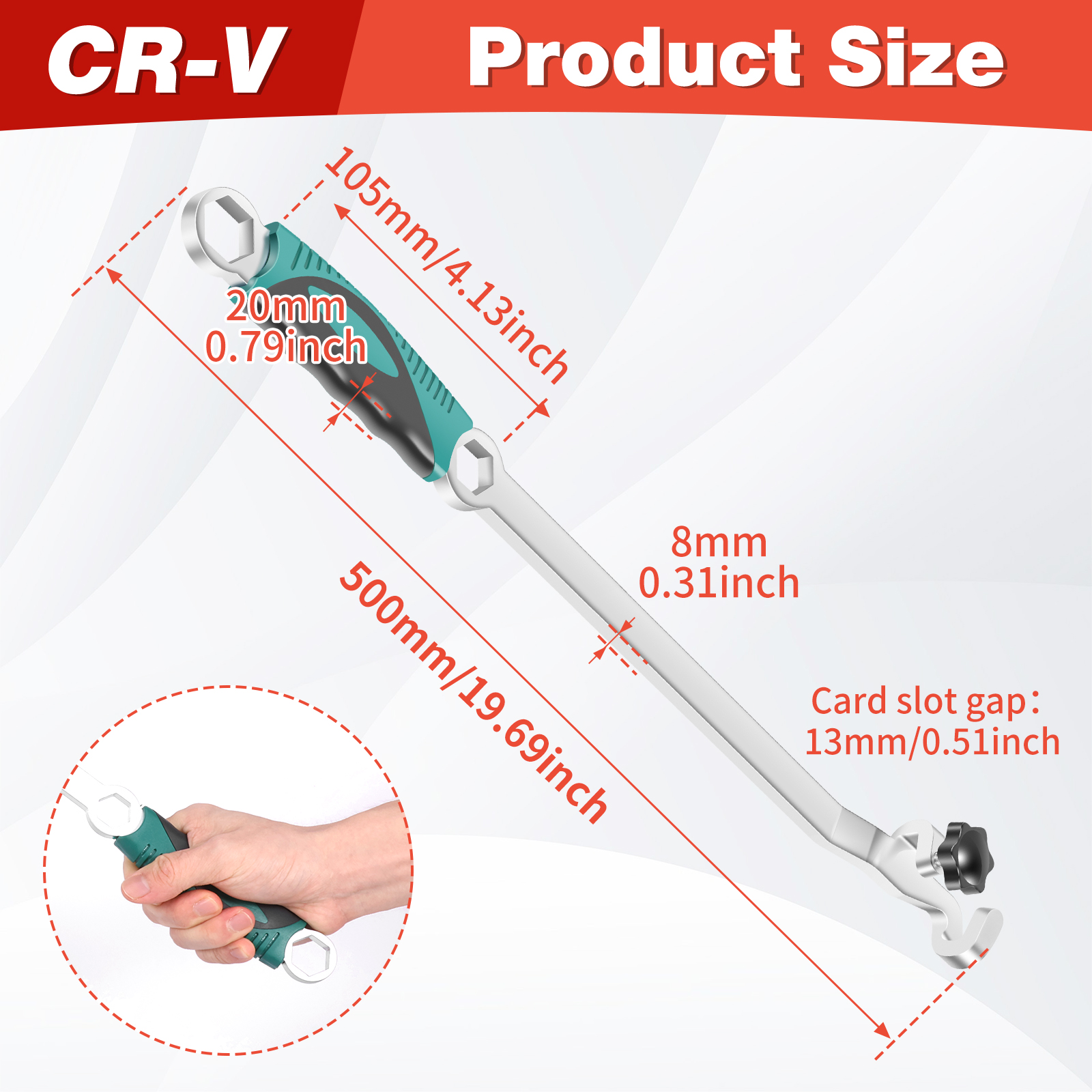 1Pc Wrench Extender Tool Chroomvanadiumstaal Wrench Extension Universele Spanner Koppelversterker Apparaat voor Draai Moeren Bouten
