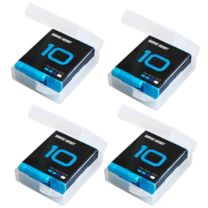 Boîtier de chargement de batterie GoPro 10 9, 3 voies, boîte de rangement de batterie 1980mAh, pour Go pro Hero 9 10, accessoires: 4battery