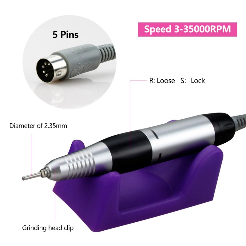 35000 máquina de manicura, taladro eléctrico para uñas, cortadores para manicura, fresadora de uñas, aparatos de manicura, pedicura, equipamiento artístico