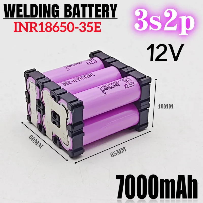 3S2P 4S2P 5S2P 6S2P 18650 35E 7000mAh 7.4V 12.6V 14.8V 18V 25.2V do akumulatorów wkrętakowych Weld 18650 Battery Pack