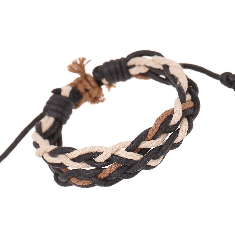 Unieke Eenvoudige Hand Made Cord Touw Armband Goedkope Beach Surf Armband Voor Mannen Casual Sport Stijl Multi Twist Wrap Polsband