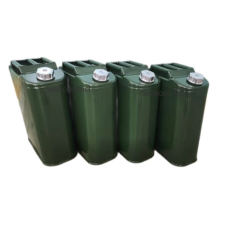 30L Metall Jerry Panzer Edelstahl Kraftstoff Dosen Benzin Dosen Auto Kanister Halfter Mit 3 Griffe Aluminium Legierung Auslauf Lagerung Panzer