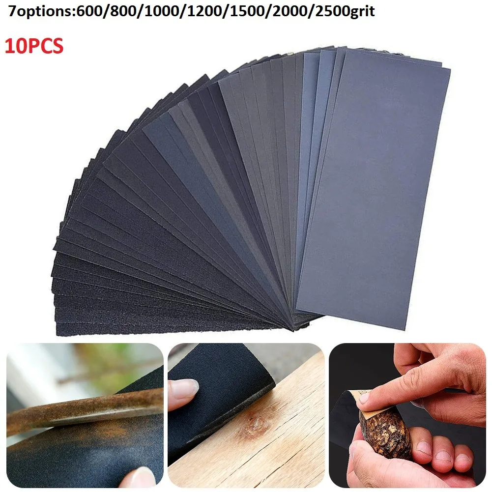 10 stuks/set schuurpapier 600 800 1000 1200 1500 2000 2500 korrel schuurpapier water/droog schuurpapier schuurgereedschap