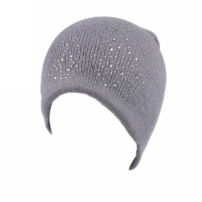 Skimutsen merk sterren ruit gebreide mutsen mutsen effen kleur muts skullies lente winter hiphop mutsen: Grijs