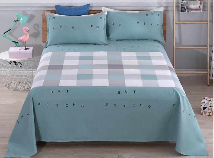 linen double bed sheet 250cm x230cm, linen canvas fabric: Green