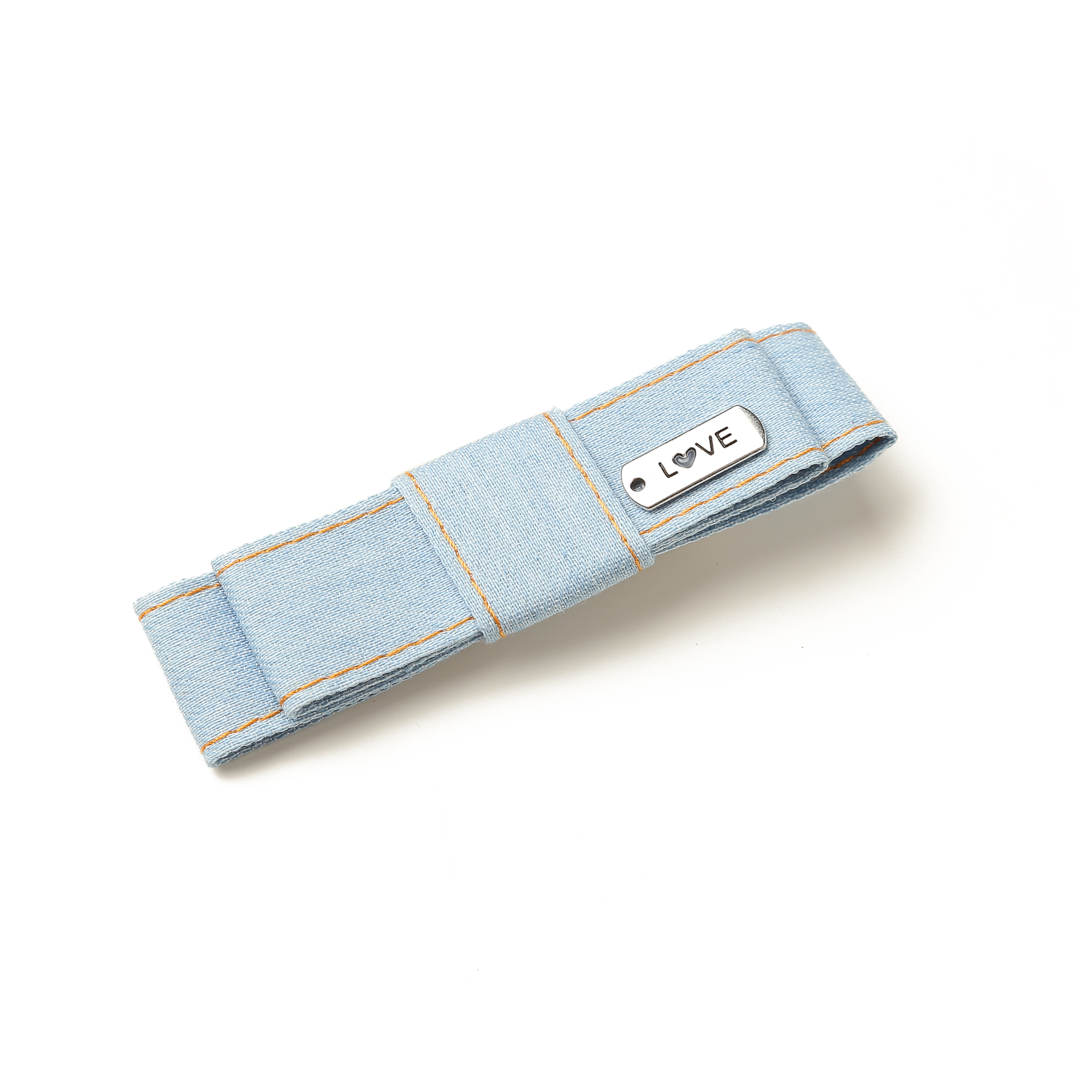 Denim Hair Clip Hairpins French Barrettes Clip Cool Girls Korean Handcraft Style Hair Accessories for Girls: Dark Grey