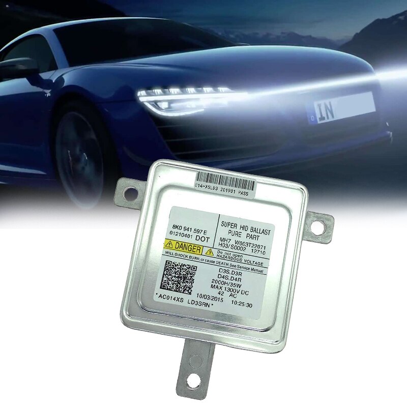 Ballast Xenon HID 35W 12V - Compatible Audi A3 A4 A6 Q5 Q7 VW Passat Tiguan Porsche - Remplacement 8K0941597E W003T22071