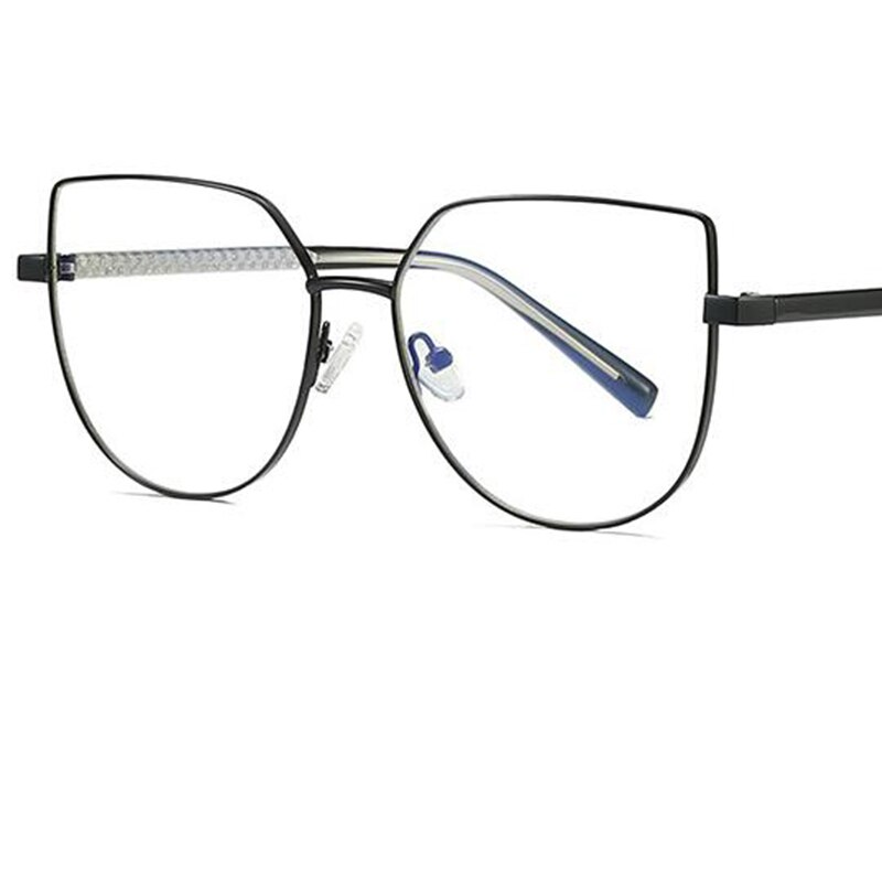 Gafas de ordenador con bloqueo de luz azul ojo de gato dorado, de , marco de gafas ópticas, transparentes, sin Dioptor