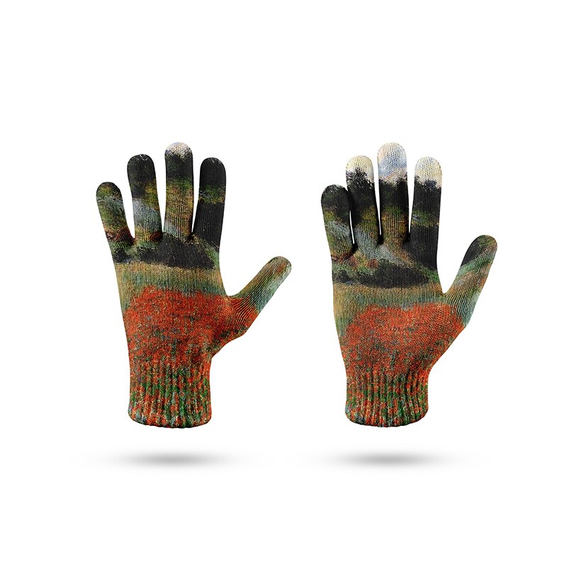 3d print heren en dames winter ski handschoenen outdoor rijden touchscreen wanten dames dikke warme stretch gebreide handschoenen: Stijl 5