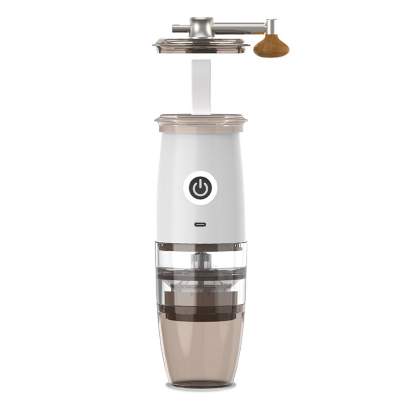Portable Burr Coffee Grinder, 2 in 1 Manual Electric Coffee Bean Grinder with 5 Modes for Espresso Drip Pour Over: violet