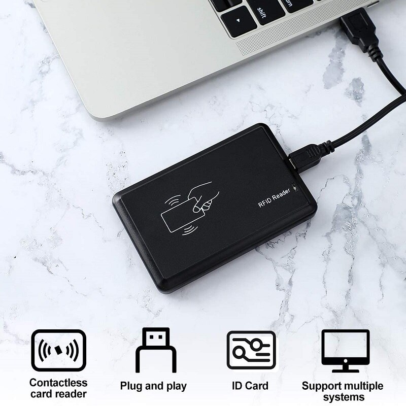 Rfid Kaartlezer Usb Rfid 125Khz Contactloze Proximity Sensor Smart Id Card Reader EM4100 Gevoeligheid Smart Card reader