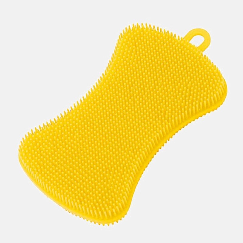1/3/4 stk kjøkkenvaskebørste gryte svamp scrubber frukt grønnsaksfat silikon oppvaskbørste vask rengjøringsbørster: 5