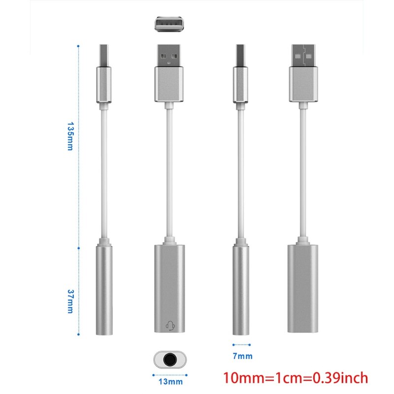 Dropshipping della scheda audio esterna del cavo dell&#39;adattatore della cuffia avricolare Stereo di tipo C a 3.5mm di USB