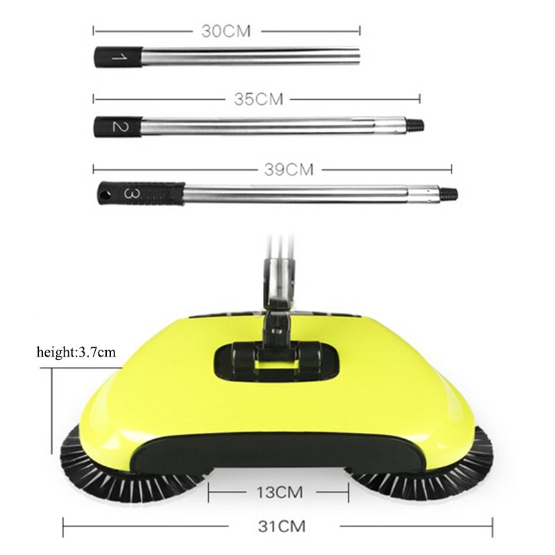 Stainless Steel Sweeping Machine Push Type Magic Broom Dustpan Handle Household Vacuum Cleaner Hand Push Sweeper Floor Robotic