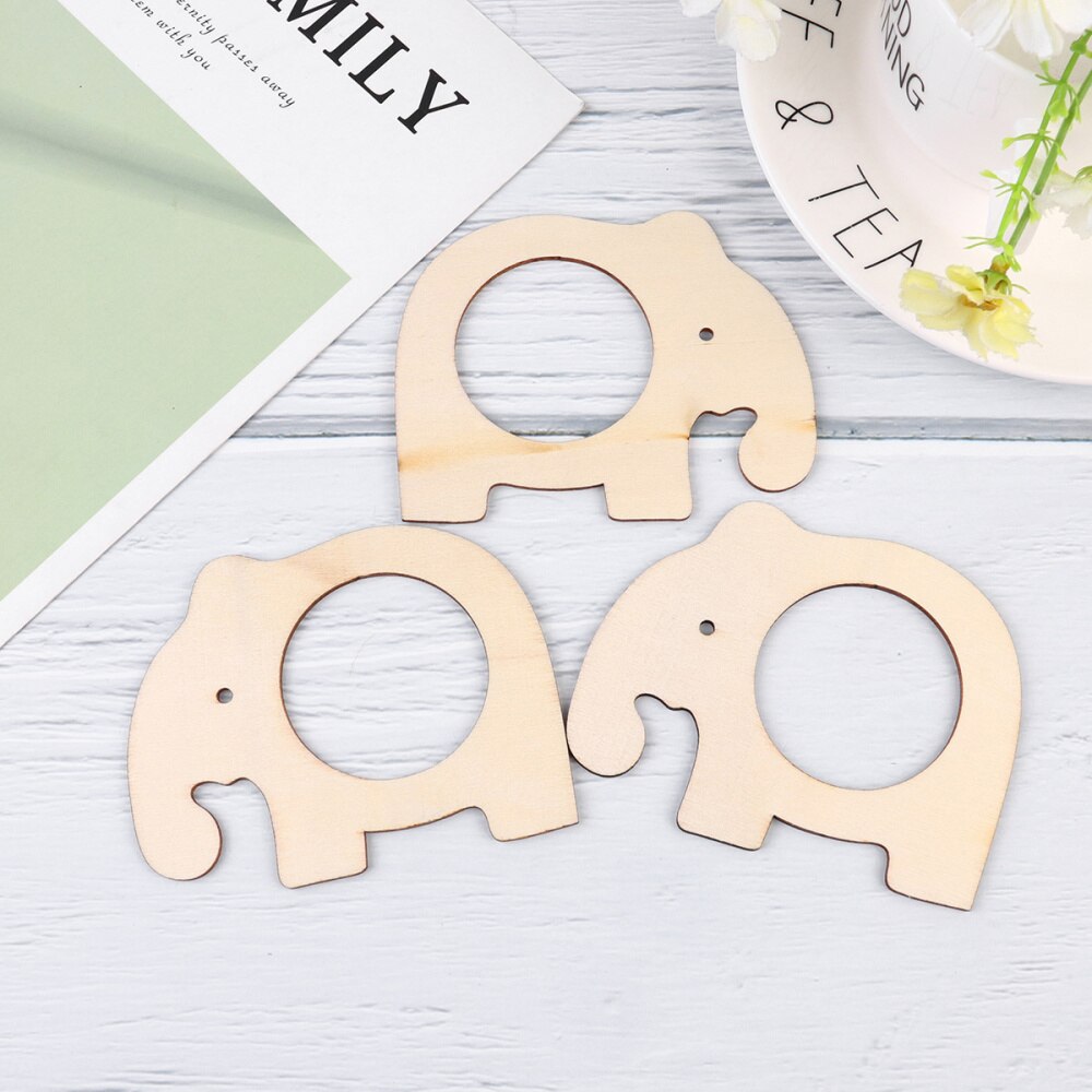 Anillo de toalla artesanal de madera, accesorios creativos para servilletas, decoración de DIY, Círculo de tejido para Hotel y hogar, 10 Uds.: Khaki 3