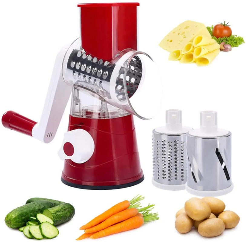 Multifunktionaler Rolle, Gemüseschneider, Handkurbel, Zuhause, Küche, Schredder, Kartoffelreibe