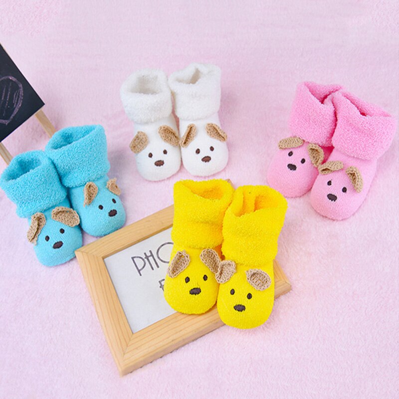 Leuke Baby Sokken Cartoon Dieren Peuter Jongens Meisjes Sokken Herfst Winter Warm Anti Slip Vloer Sok Badstof Handdoek Sokken