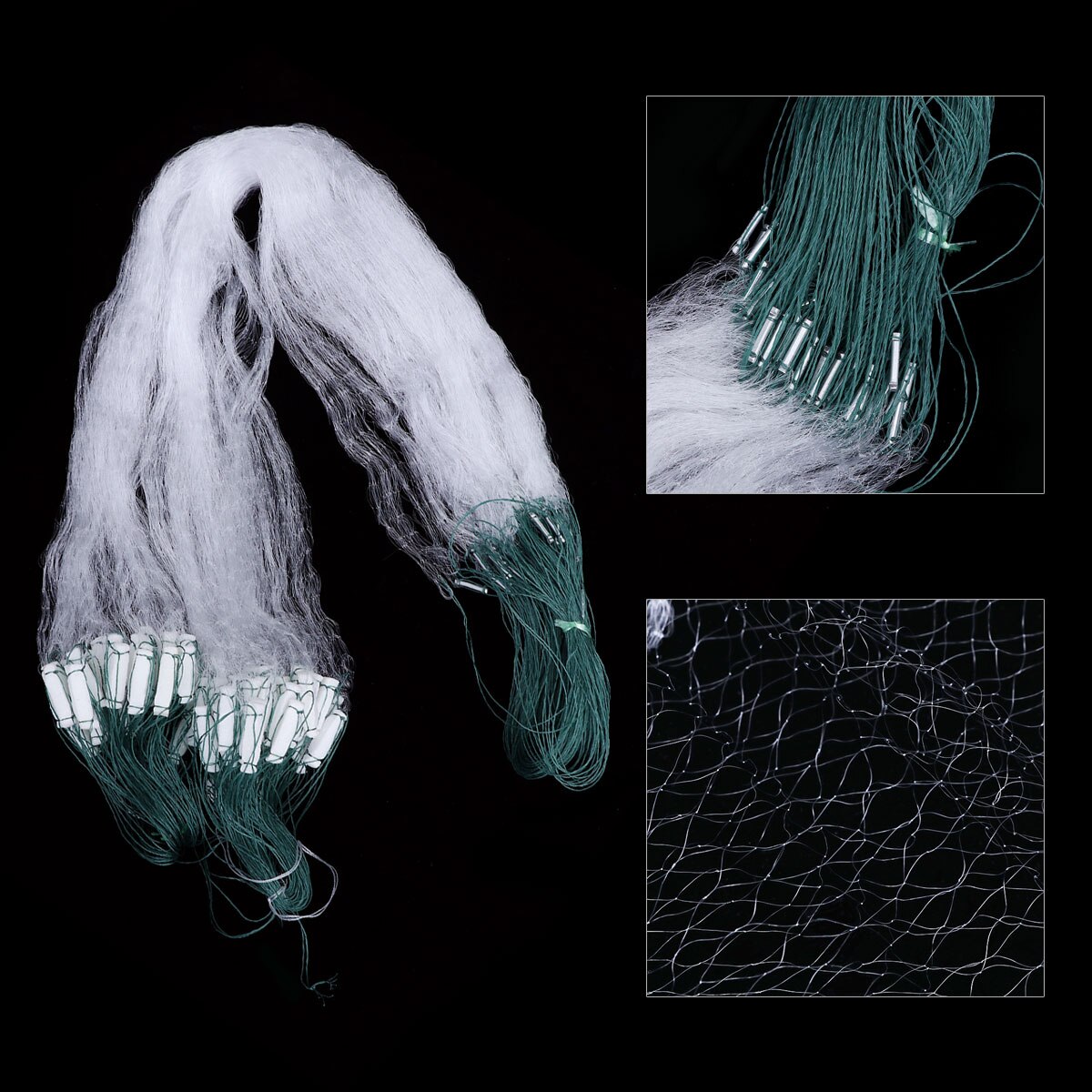 25m 1 lag fiskenet monofilament fiskeri gællenetværk med float udendørs sport fisk fiske net