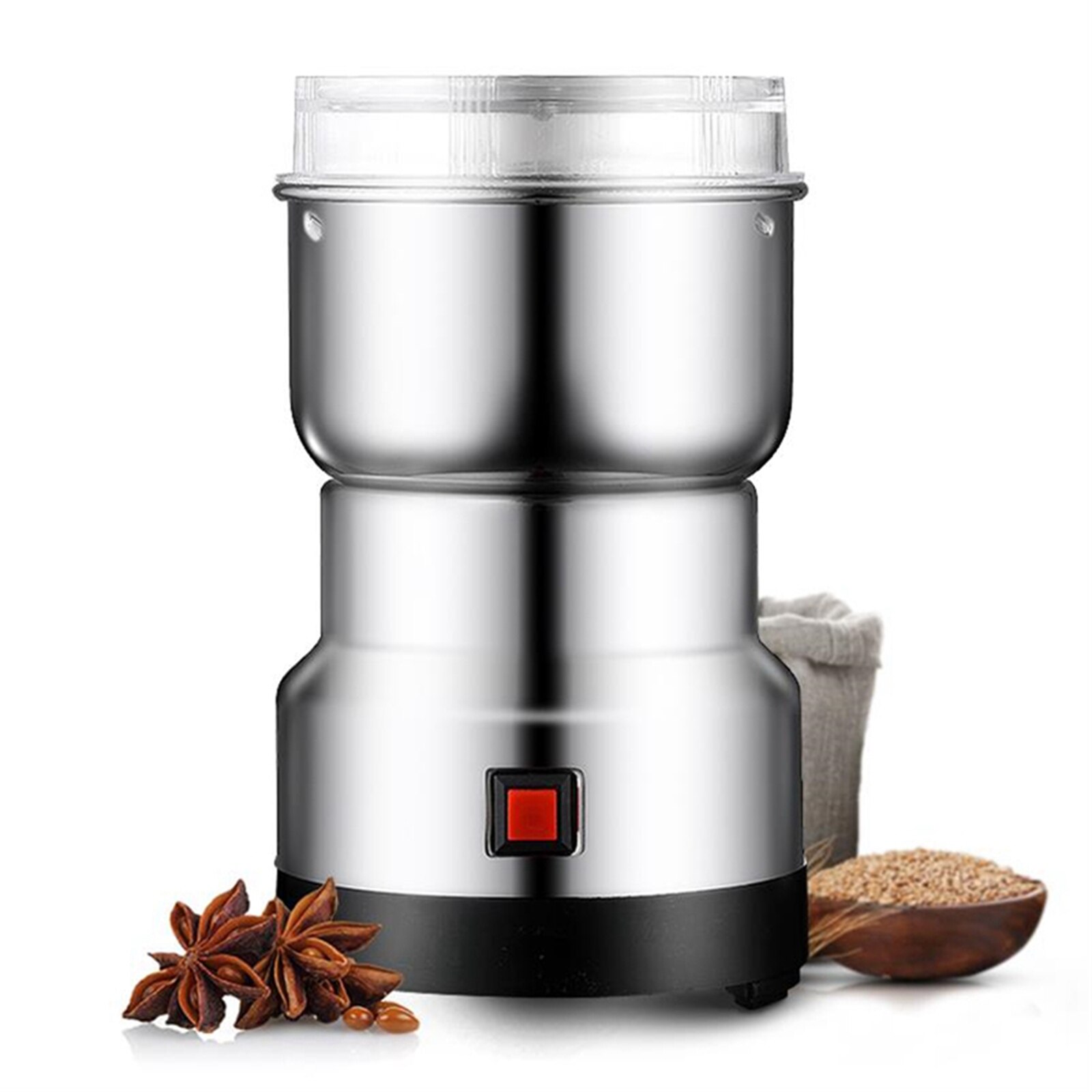 Grain Mills Electric Stainless Steel Grain Grinder Mill 220V Cereals Corn Herb Spice Flour Mill Machine Dry Grain Grinder