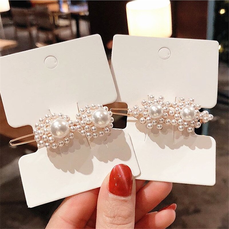 Vrouwen Imitatie Parels Haar Clips Hoofddeksels Haarspelden Haarspeldjes Lichtmetalen Bb Hairgrip Meisjes Haar Accessoires