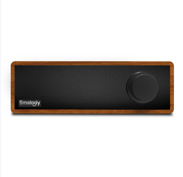 Klassischen Holz Klang struktur Bluetooth Lautsprecher Tragbare Holz Drahtlose Lautsprecher Stereo Mini Subwoofer: Schwarz