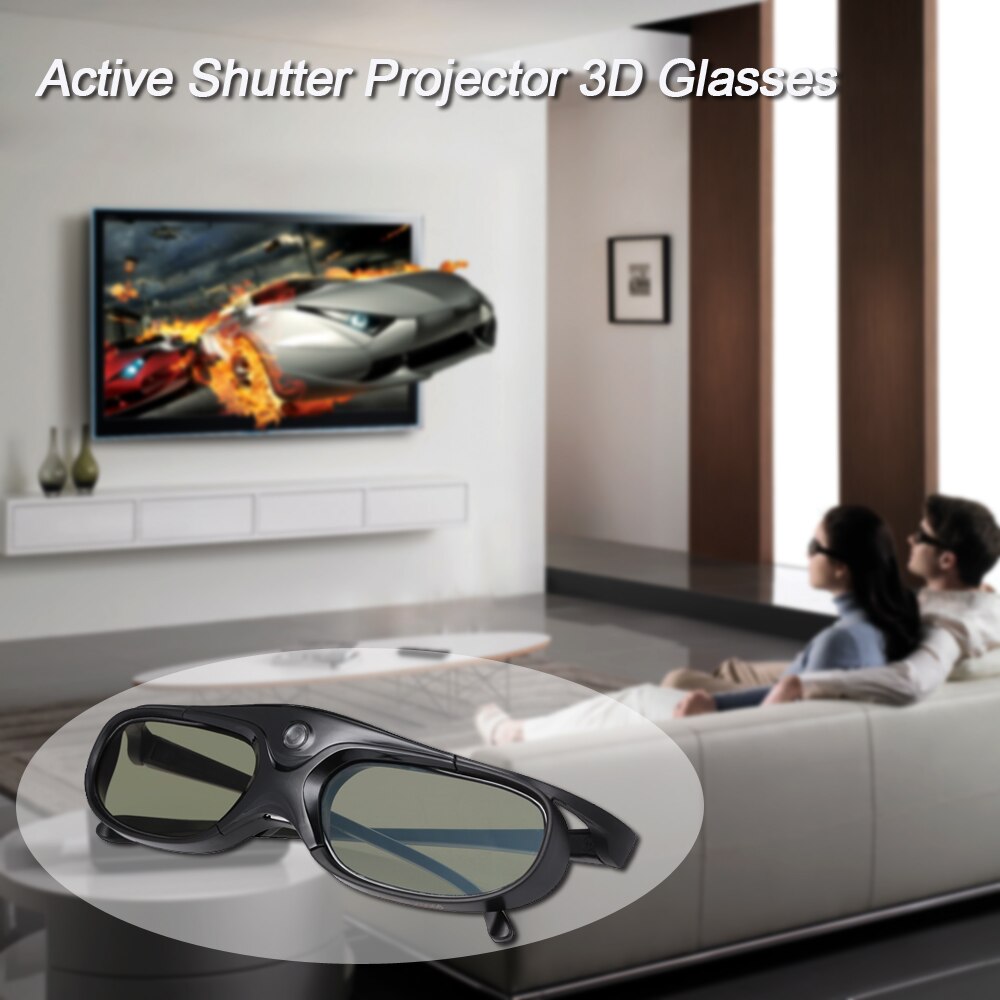 Lunettes 3D lunettes de projecteur à obturateur actif rechargeables pour projecteurs 3D dlp-link pour Optoma Acer BenQ ViewSonic Sharp Dell